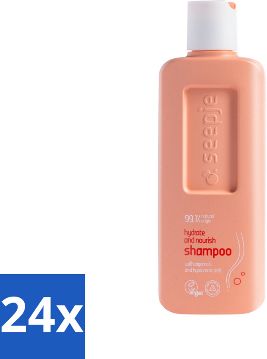 Seepje - Hydrate & Nourish Shampoo - Intense Hydratatie voor Gezond Haar - 300 ml - Voordeelverpakking - 24 stuks