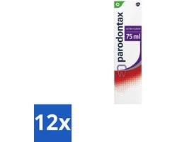 Parodontax 12 x Parodontax - Tandpasta - Ultra Clean - Tegen Bloedend Tandvlees - 75 ml - Tandpasta - Bloedend Tandvlees - Tandplak - Gezond Tandvlees - Mondverzorging