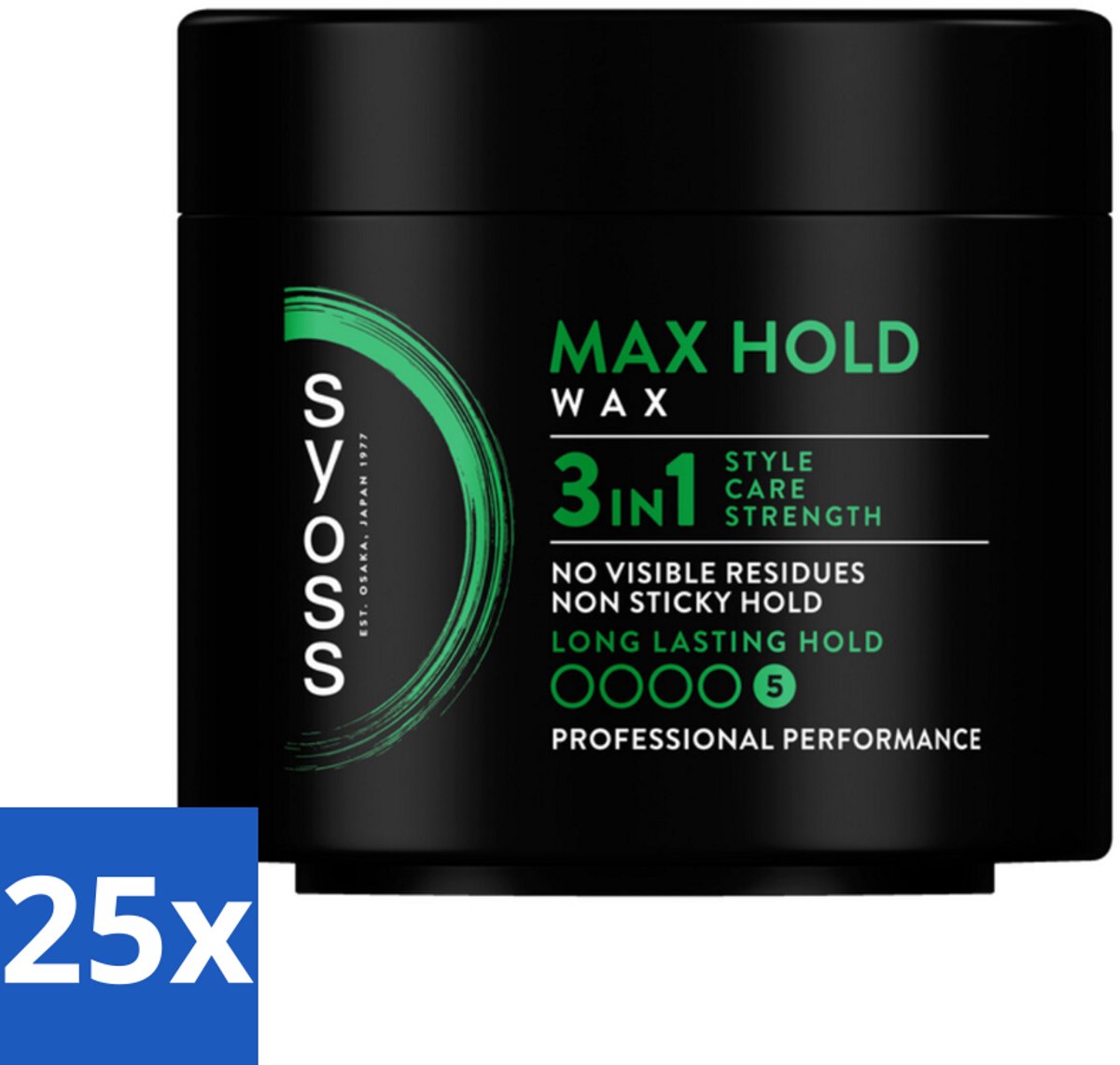 SYOSS - Max Hold Haarwax - Verzorging - Langdurige Styling - 150ml - Bulkverpakking - 25 stuks