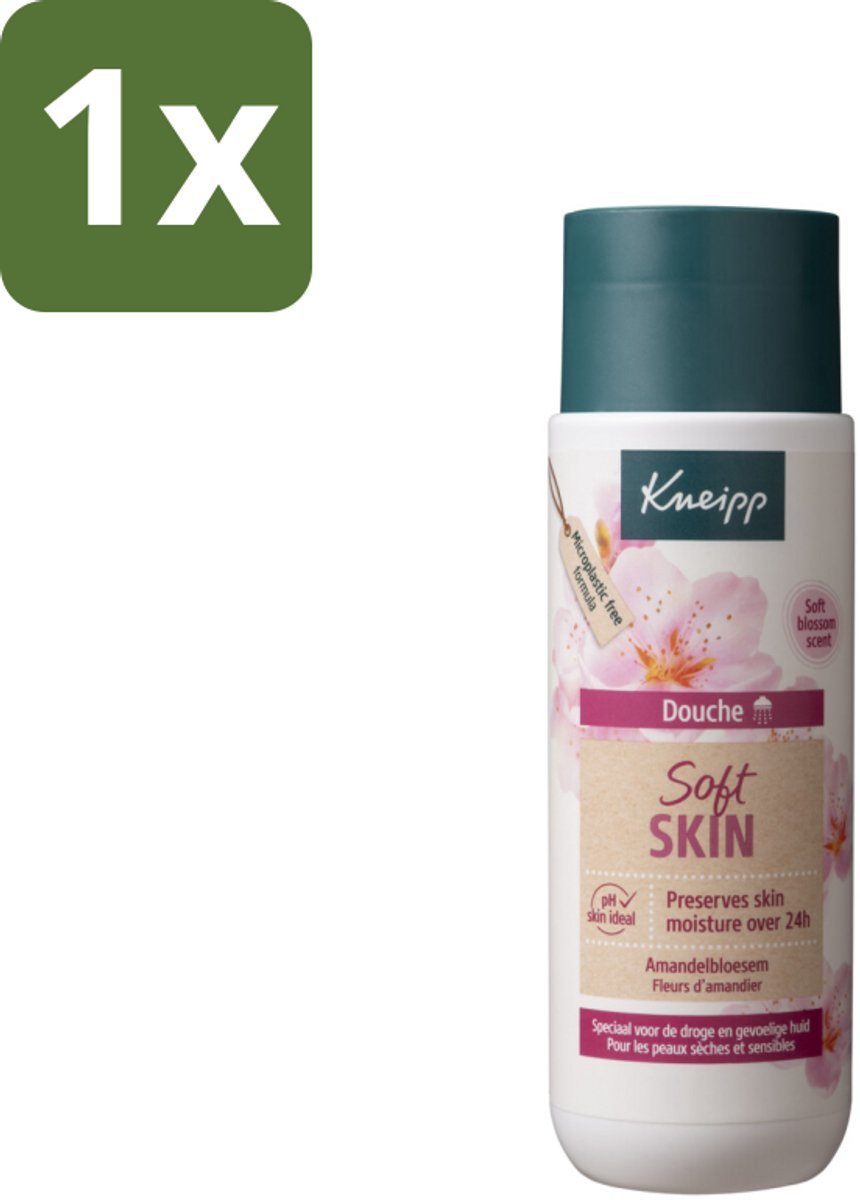 1 x Kneipp - Douchegel - Soft Skin - Amandelbloesem - 200 ml - Douchegel - Droge Huid - Gevoelige Huid - Amandelolie - Sheabutter