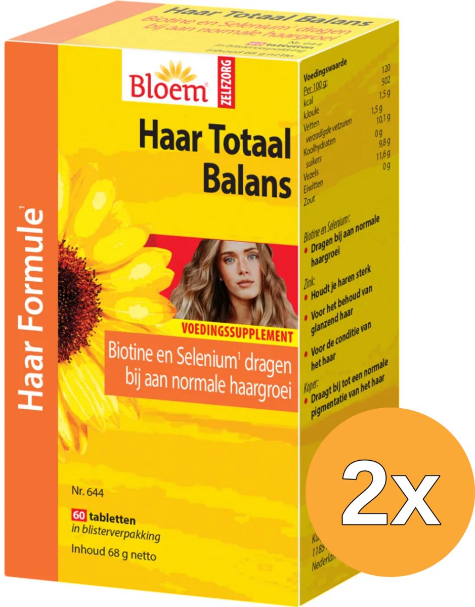 2x Bloem Haar Totaal Balans (60 tabletten)