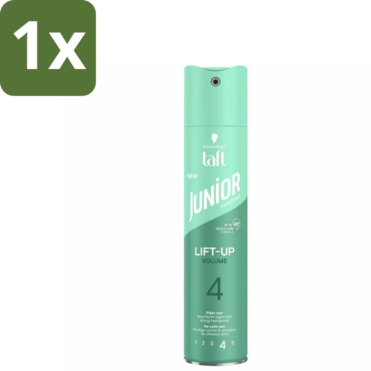 1 x Taft - Lift-Up Volume 4 - Haarspray - Extra volume voor kids - 250 ml - Haarspray Voor Kinderen - Extra Volume Voor Kinderen - Lift-up Volume - Kinderhaar - Haarspray Kids