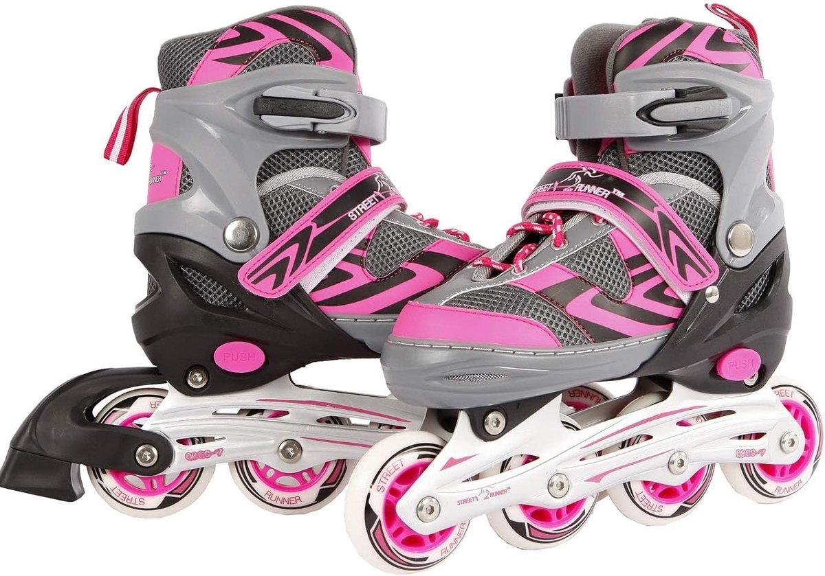Inline skates 33-36 - verstelbaar - aluminium frame - veel rijplezier