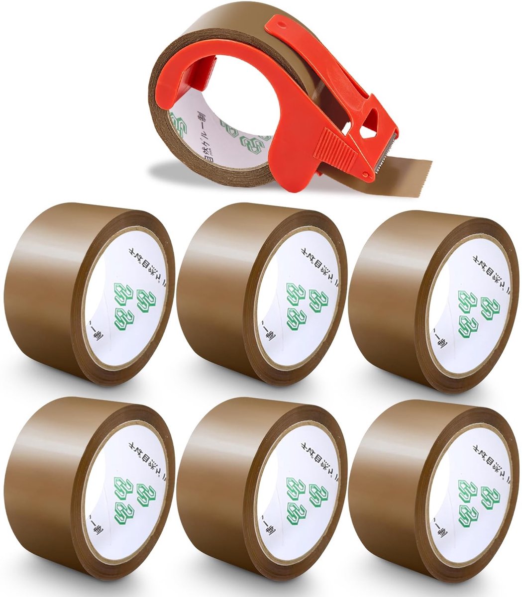 Pakketplakband - Bruin - 50 mm x 66 m - Extra Sterk PVC - Voor Verpakken en Verzending