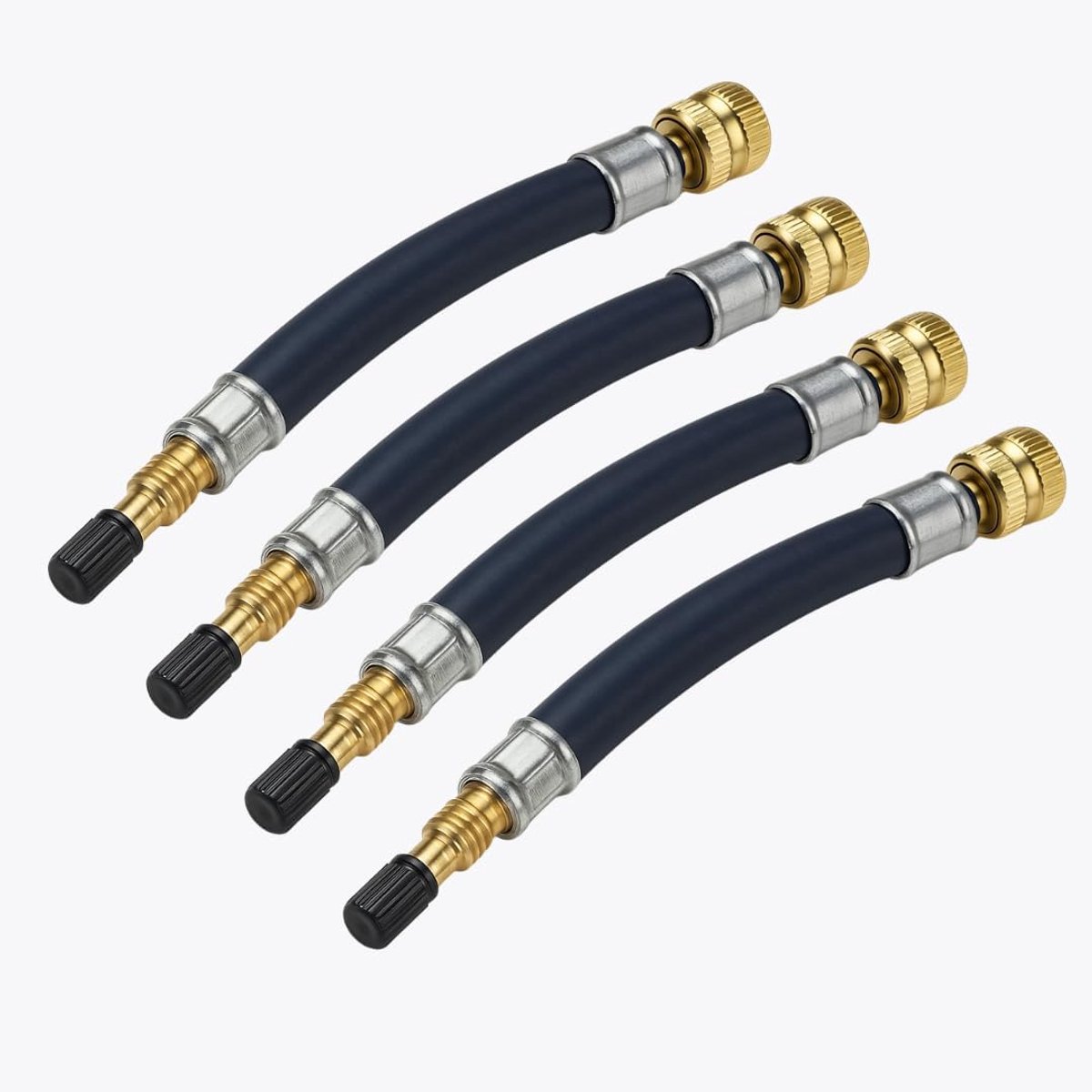 Manovella Tyre Valve Extension 210 mm, Flexible Rubber Hose with Robust Metal Valve for Truck, RV, Bus, Trailer and - ShopVlot