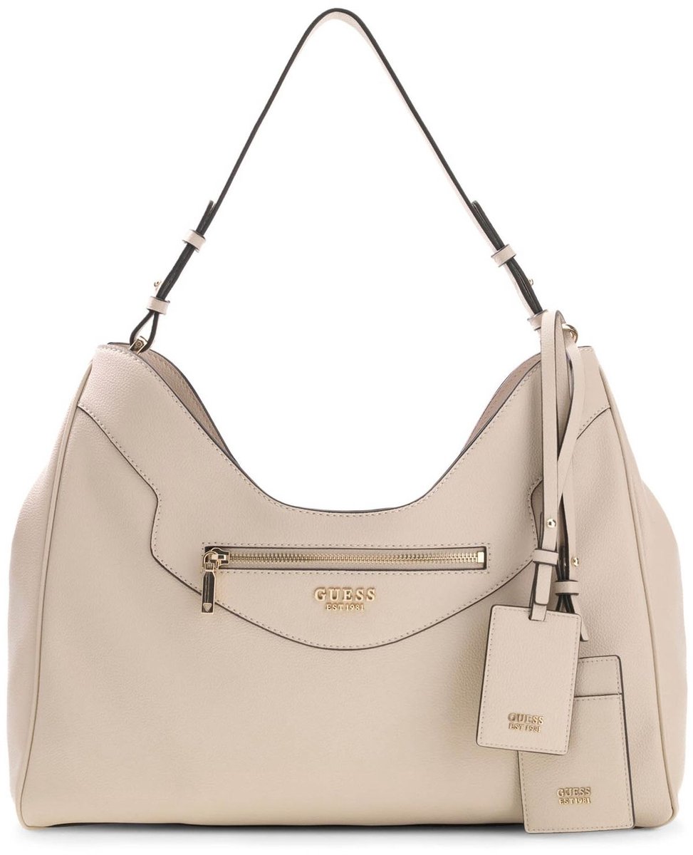 GUESS schoudertas Antonia Hobo Bone crème