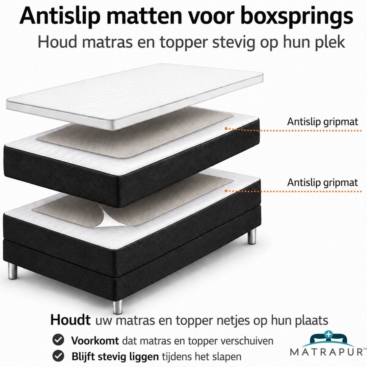 Antslip Antslip Boxspring Antislipmat - afbeelding 5