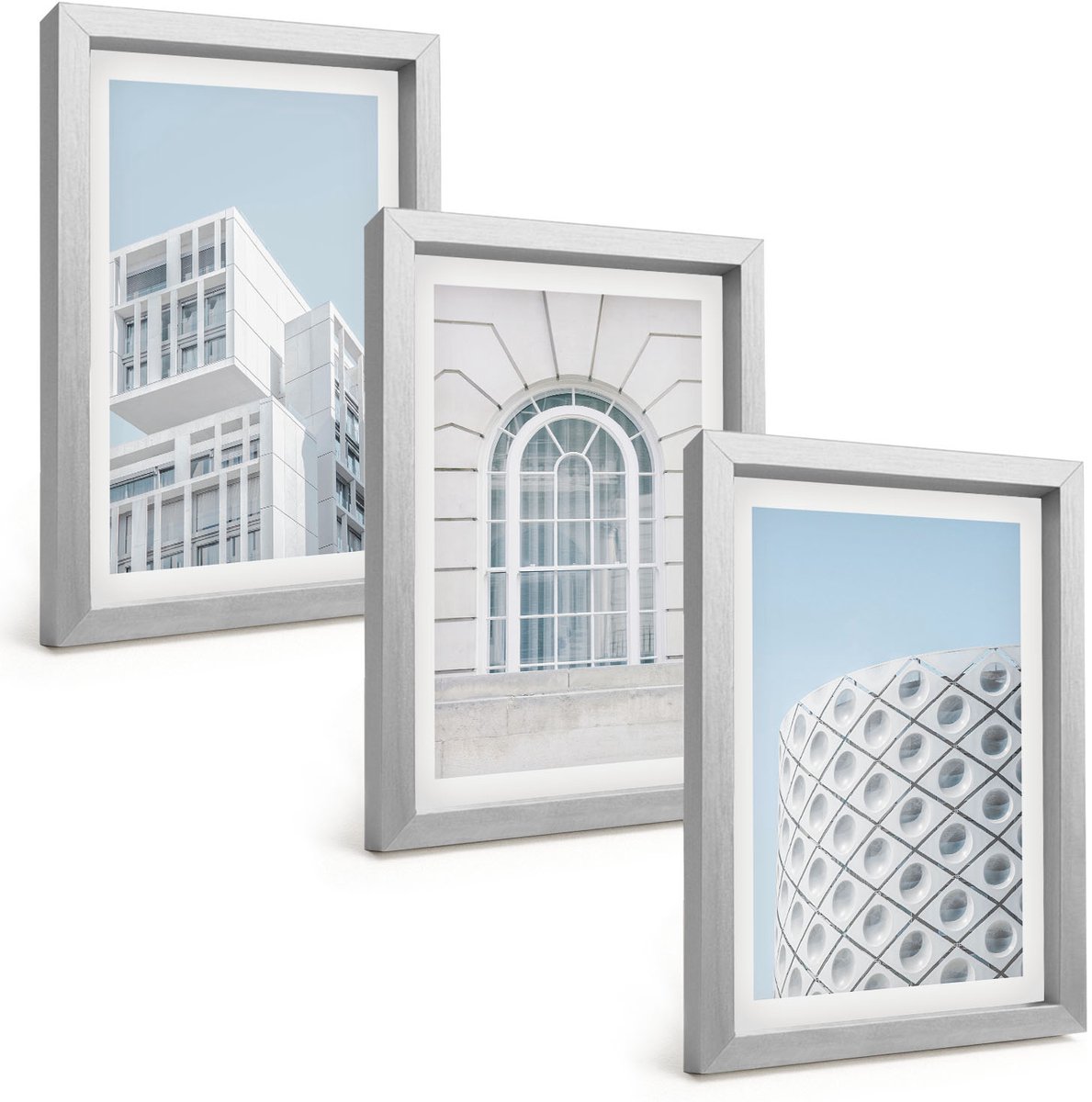 Tulup 4-Delige Schilderij Set - Moderne architectuur: minimalisme en geometrie - 20 x 30 cm - Wanddecoratie - Moderne Interieurdecoratie - Moderne Wanddecoratie