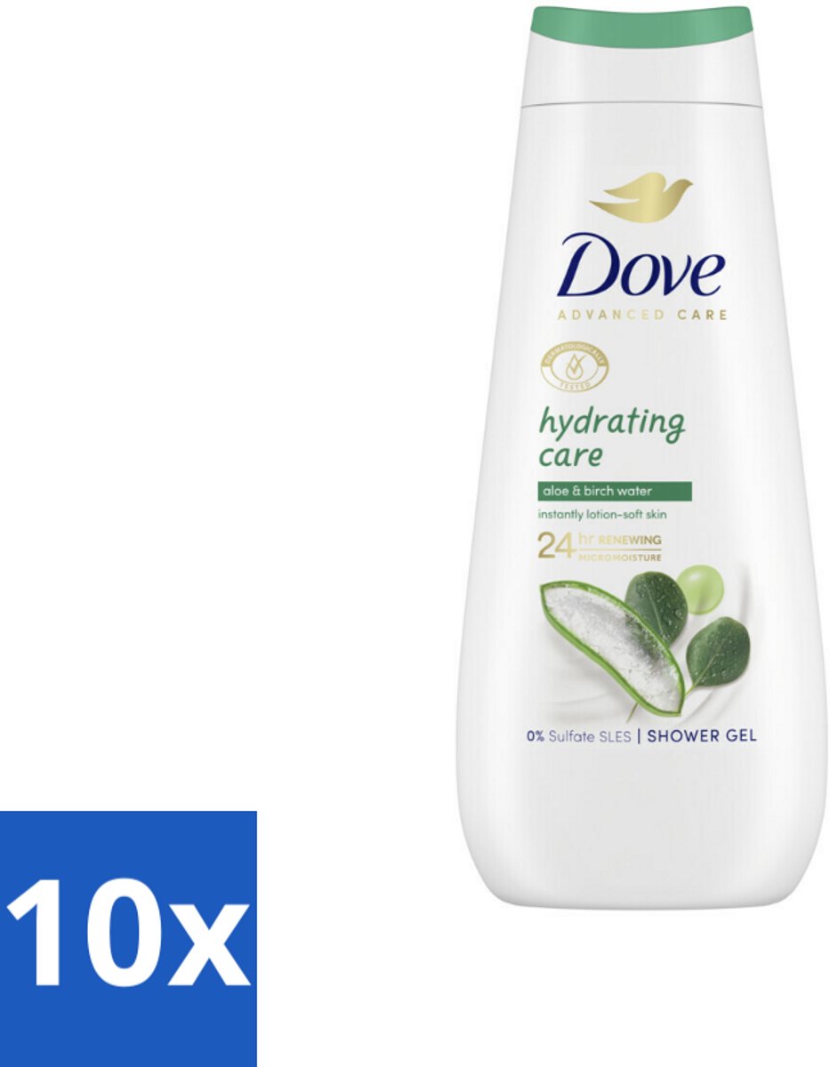 10 x Dove Douchecrème - Hydrating Care - Aloe Vera - 400 ml - Douchecrème - Hydraterend - Droge Huid - Micro Moisture - Aloë Vera
