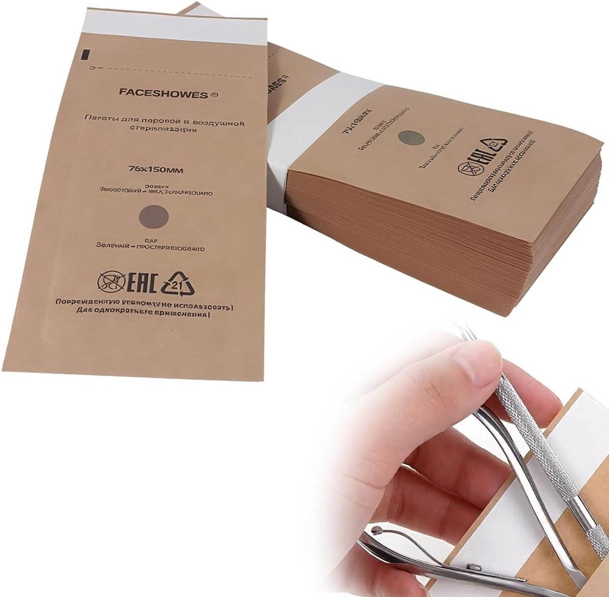 Sterilisatiezakjes 80 Stuks - Zelfsluitend - Voor Cosmetica en Nageltools - Hygiënische bescherming - ShopVlot