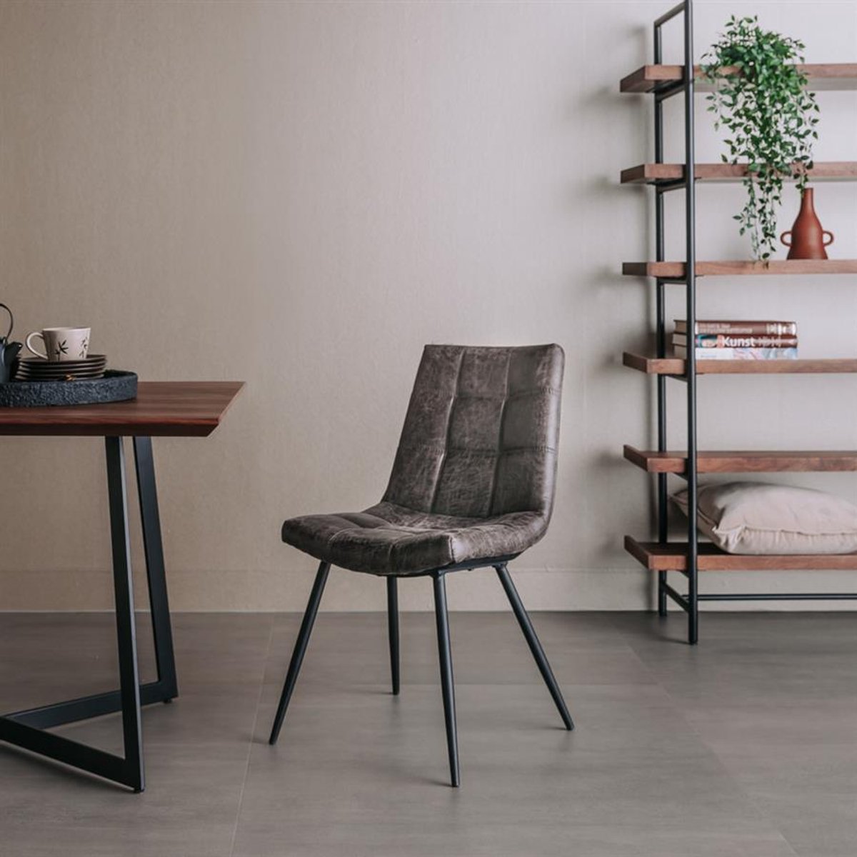 Tower Living Stoel Navarra Stof Antraciet