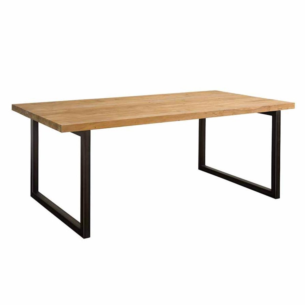 Tower Living Eettafel Lucca - Rechthoek Naturel/Zwart Hout - 220x100x78cm