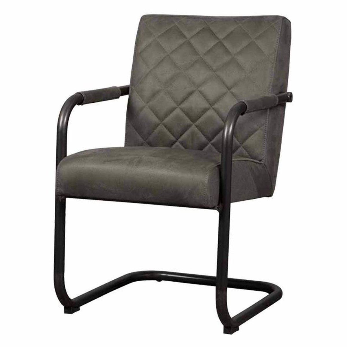 Tower Living Eetkamerstoel Civo - Antraciet Stof - 70x70x86cm