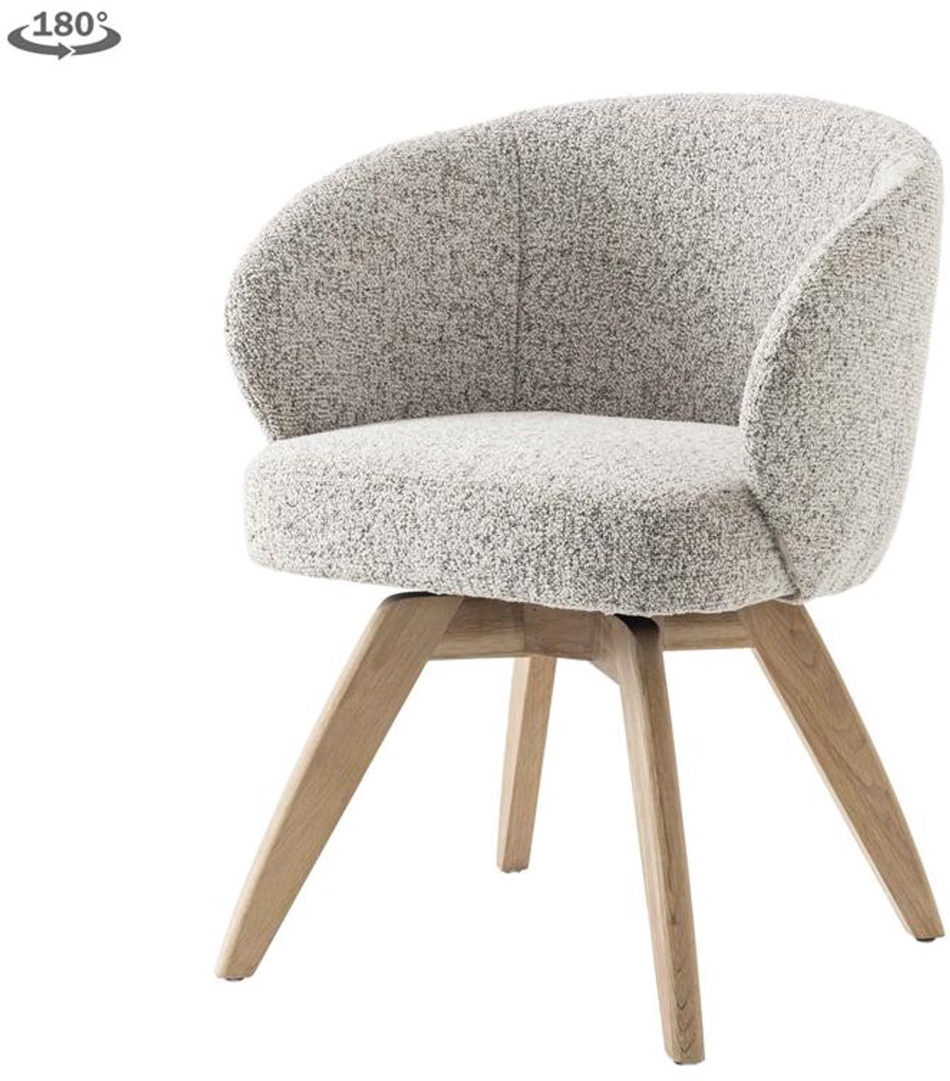 Tower Living Eetkamerstoel Brescia - Beige Stof - 59x61x79cm