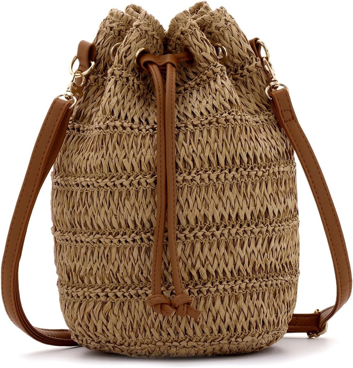 Strandtas voor vrouwen - grote rieten schoudertas - hobo stijl - perfect voor vakantie - ShopVlot