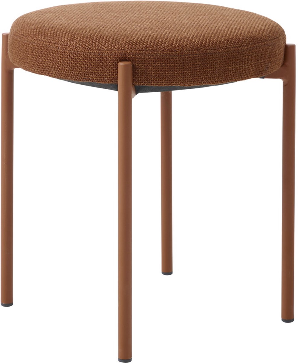 Giga Living Poef Pelican - Oranje Stof - 43,5x44x48cm