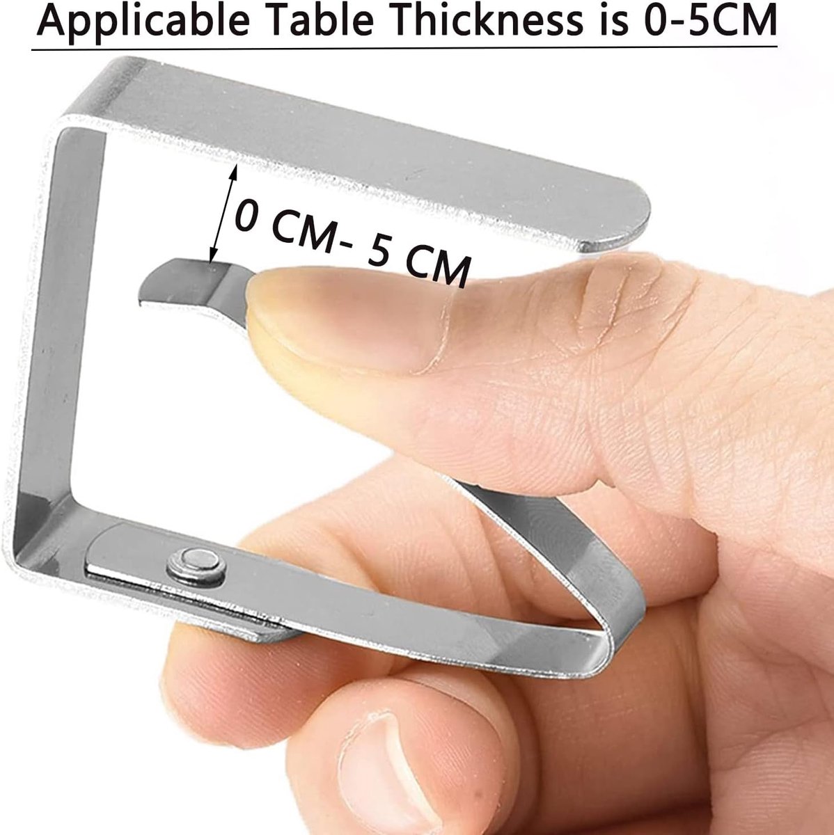 Tafellaken klemmen 6 stuks - RVS tafellaken clips - Voor 0,1-5,5 cm dikte - Bevestig eenvoudig je tafellaken - ShopVlot
