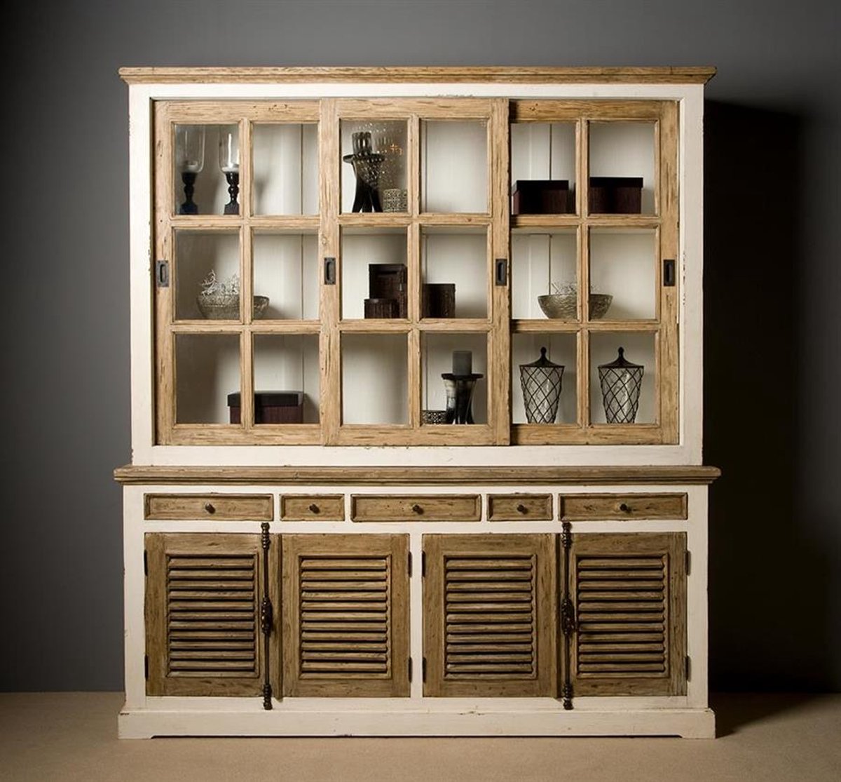 Tower Living Buffetkast Amanda - Wit Hout - 200x50x220cm