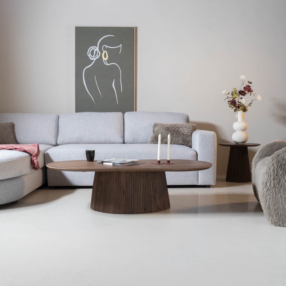 Giga Meubel Salontafel Salvador - Donkerbruin Hout - 120x60x38cm