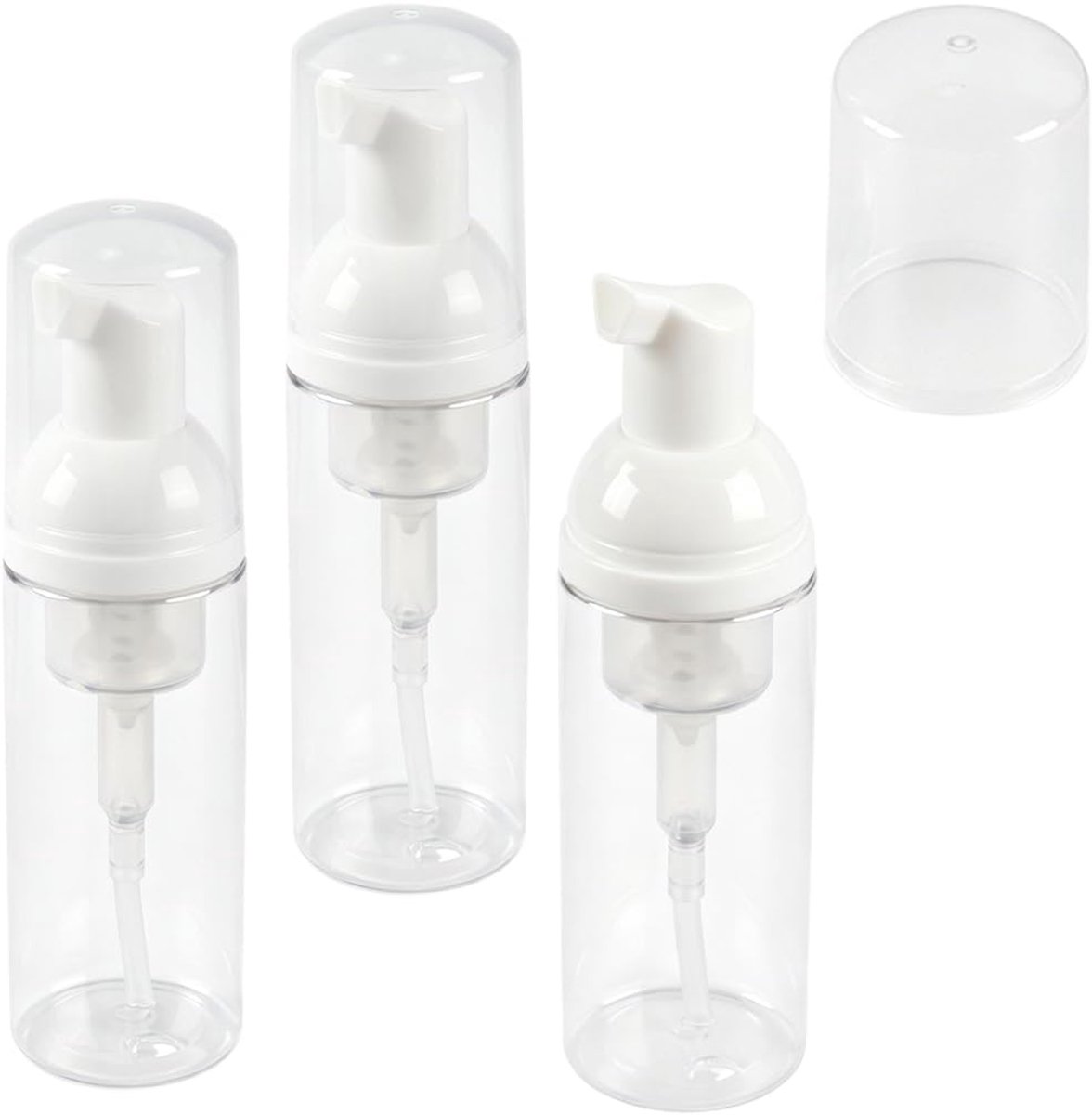 Schuimzeepdispenser 60 ml - transparant PET-plastic - navulbaar - ideaal voor reizen - ShopVlot