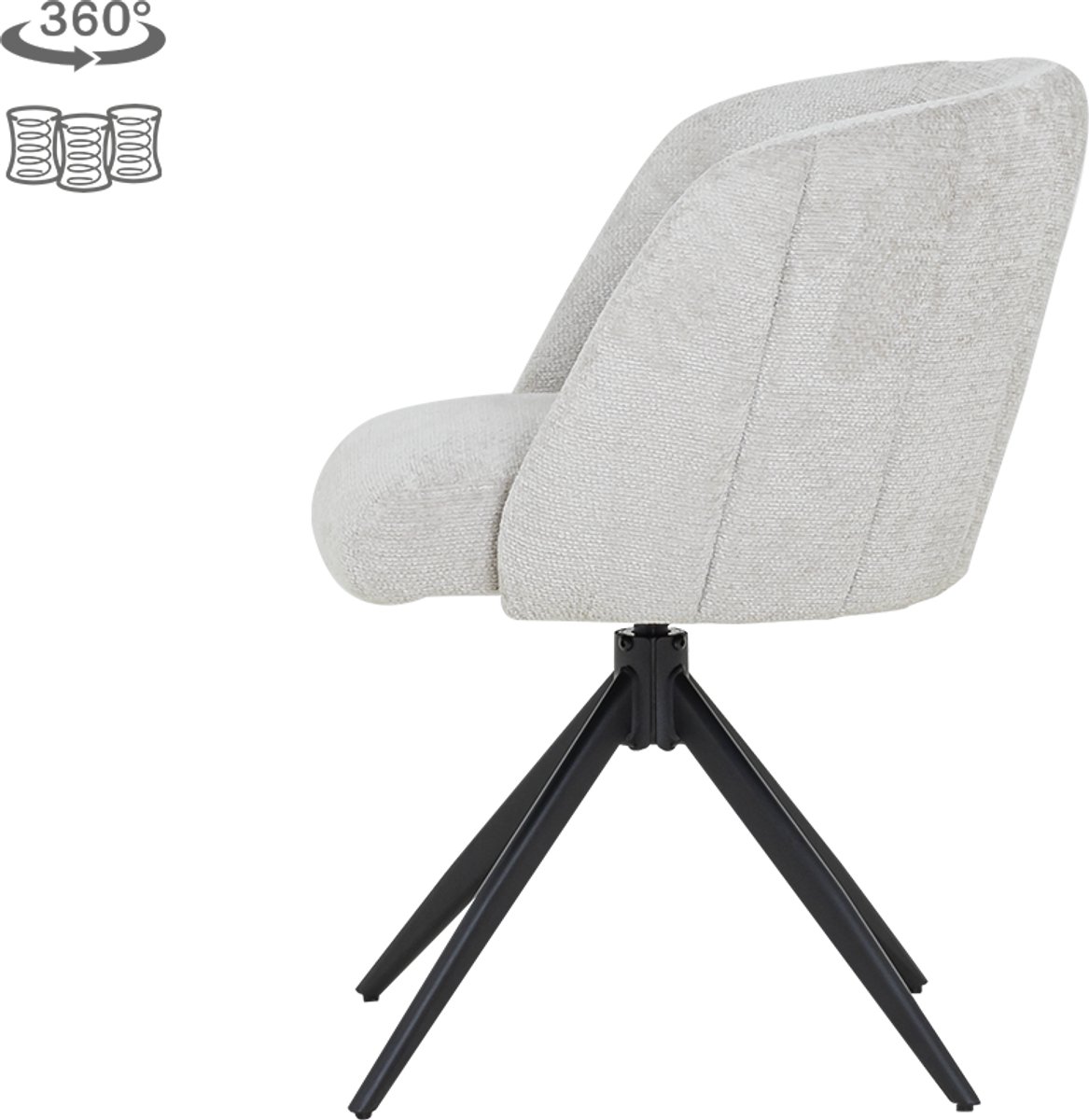 Tower Living Armstoel Cuvio Movie 196 Shell - Set van 2