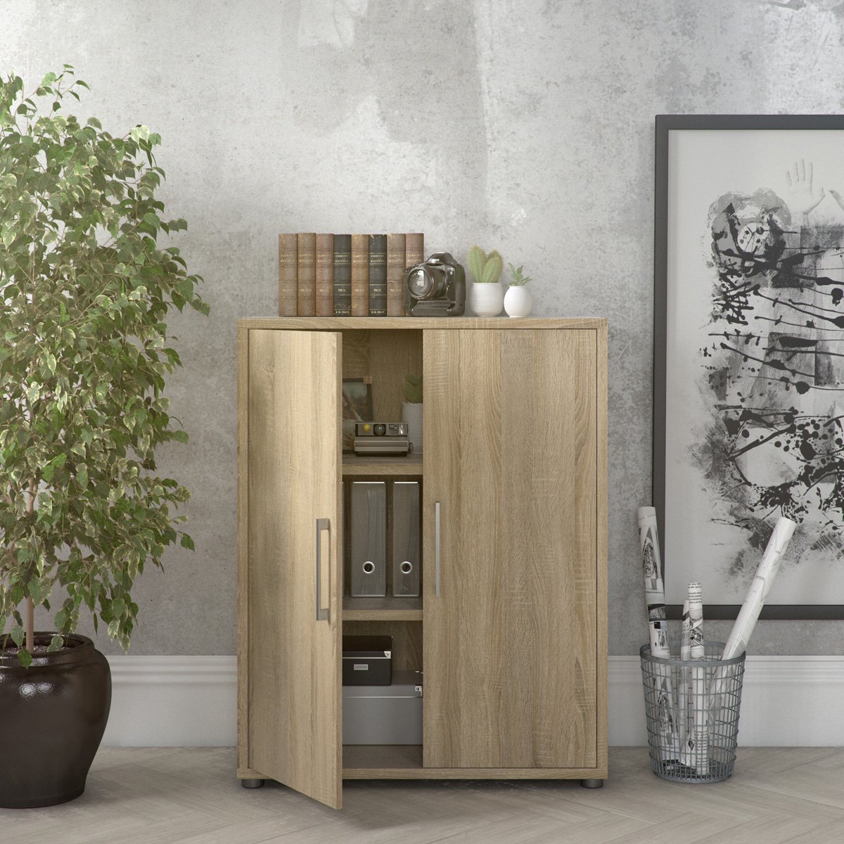 Giga Living Boekenkast Prima - Wit - 90x185x45cm