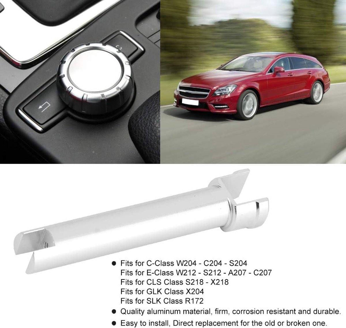 Rotary switch console - vervangingsknop - premium materiaal - geschikt voor Benz C Class W204 - ShopVlot