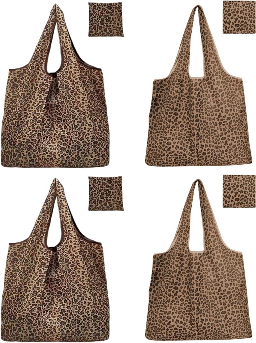 Boodschappentas - Licht Bruin - 45 x 65 cm - Duurzame Opvouwbare Tas - Voor Winkelen en Picknicks