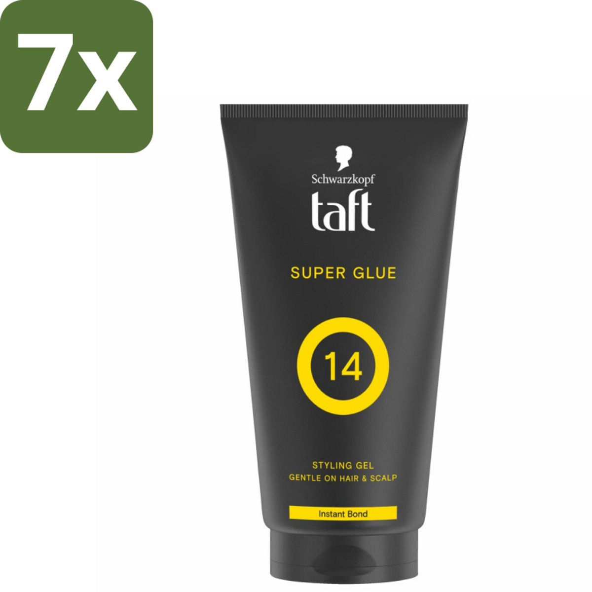 Taft - Super Glue 14 - Styling Gel - Ultieme stevigheid - 150 ml - Bulkverpakking - 7 stuks