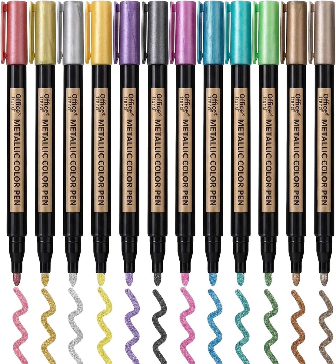 Metallic Markeerstiften - Multicolor - - Glitterstiften voor Creatieve Projecten en Gastenboeken