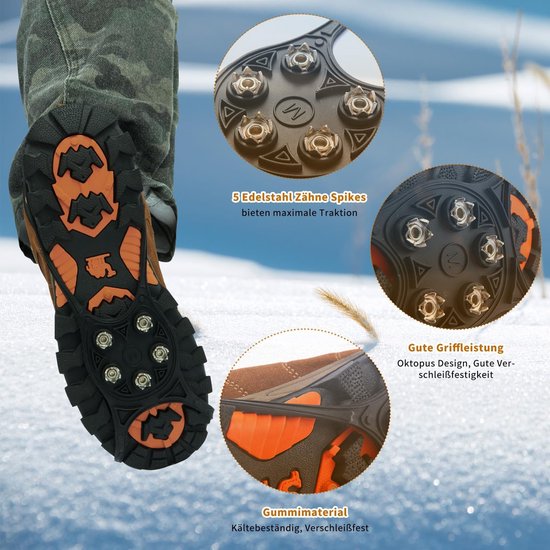 Schoenen spikes voor de winter, antislip schoenspikes voor wandelen en outdoor activiteiten van Dailygoods — afbeelding 2