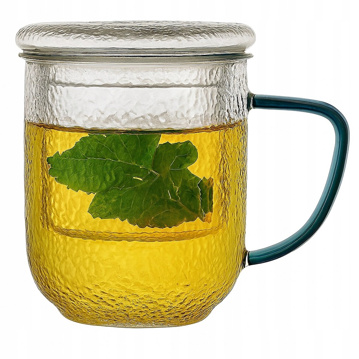Glazen theemok met filter en deksel, 400ml, borosilicaatglas