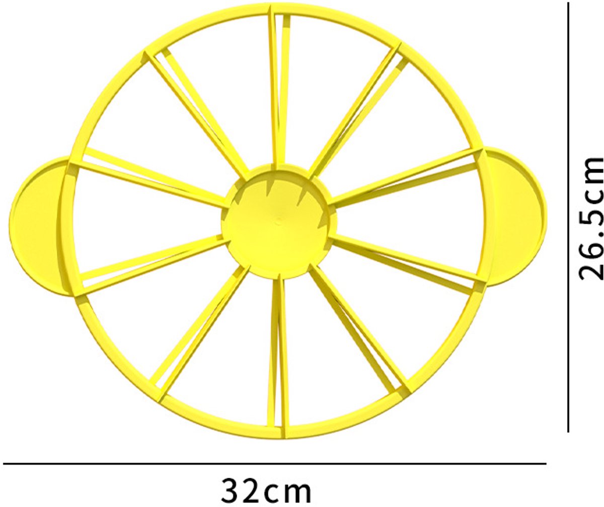 1 stuk - Ronde taartsnijder - Taartbodemverdeler - Snijder - Bakgereedschap - 32*27 cm - Geel