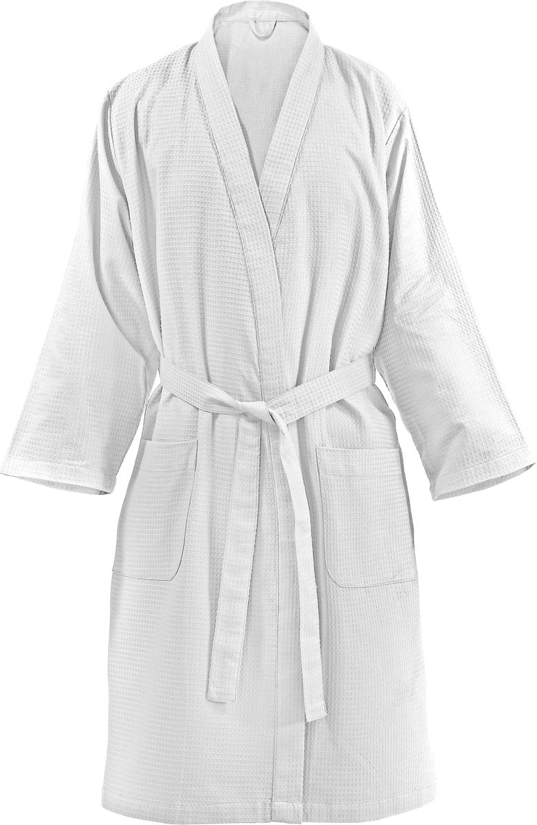 Padiro unisex badjas L - wit - 100% katoen