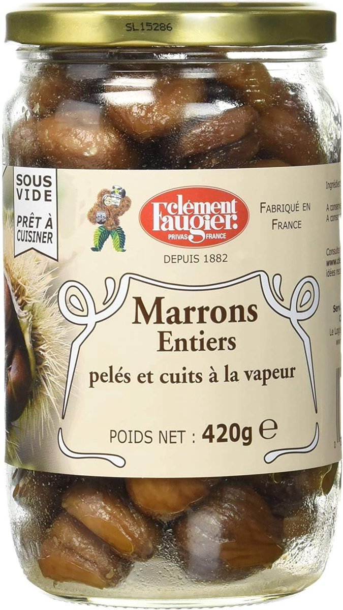 Clément Faugier - Whole Peeled and Steamed Chestnuts - 420g - Set of 2 - ShopVlot
