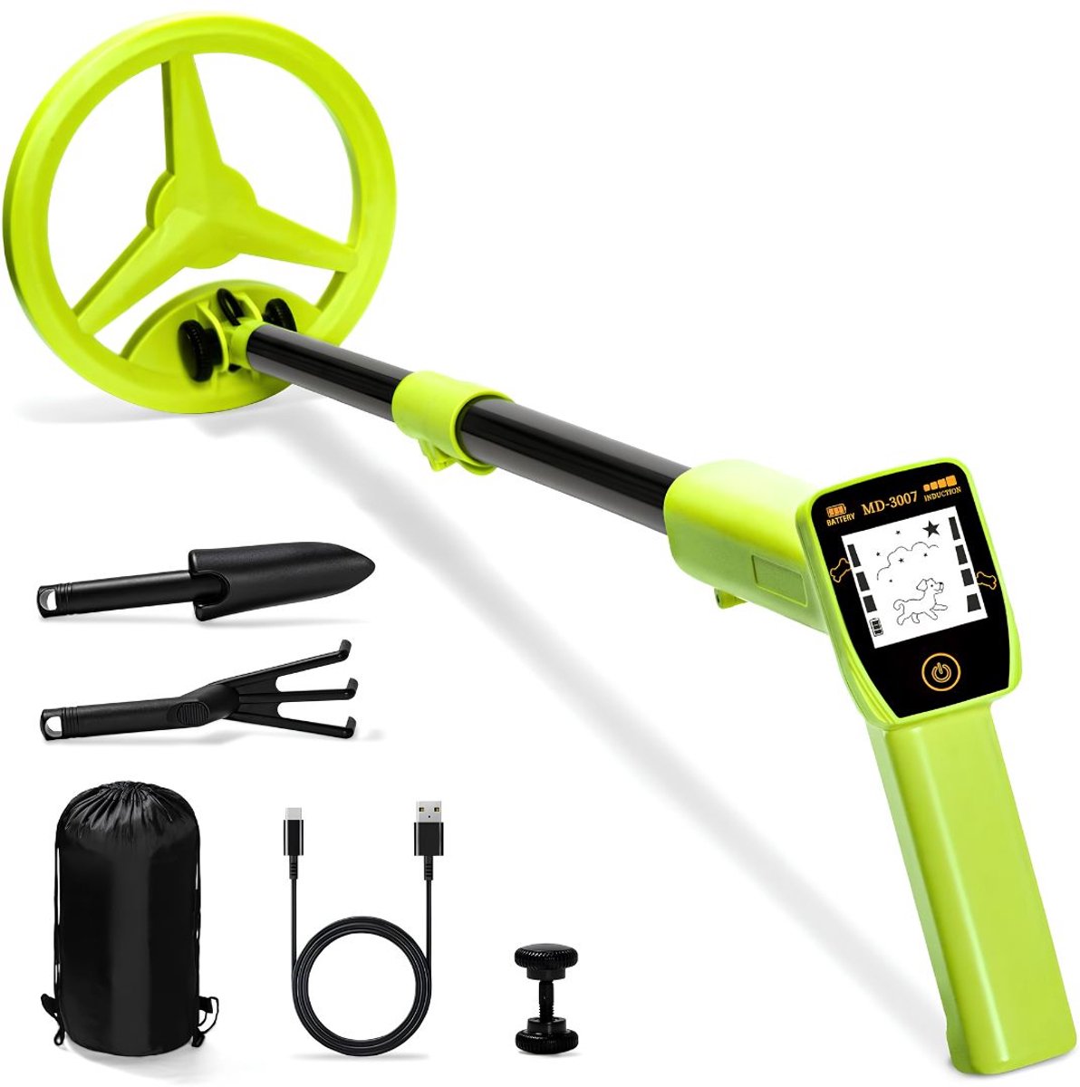 NIVA® Metaaldetecktor voor Kinderen - Waterdicht & Lichtgewicht - Metaaldetector - Lichtgroen - 17cm x 17cm x 60cm