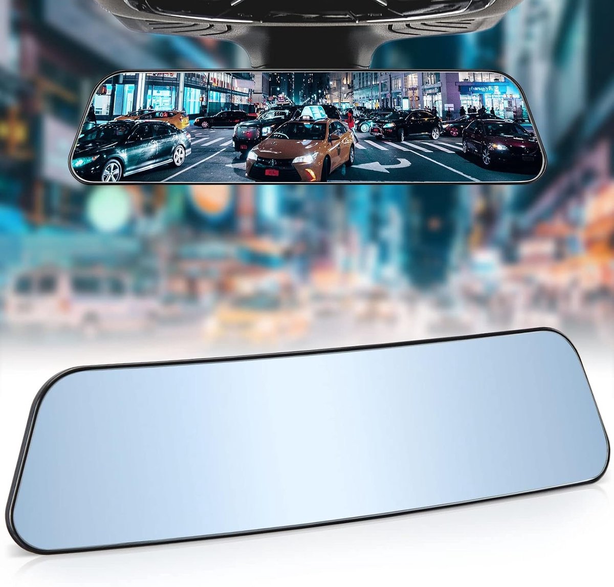 JOYTUTUS Car Rearview Mirror, Universal Panorama Rearview Mirror, Glare Protection, Interior Mirror for Cars, SUVs - ShopVlot