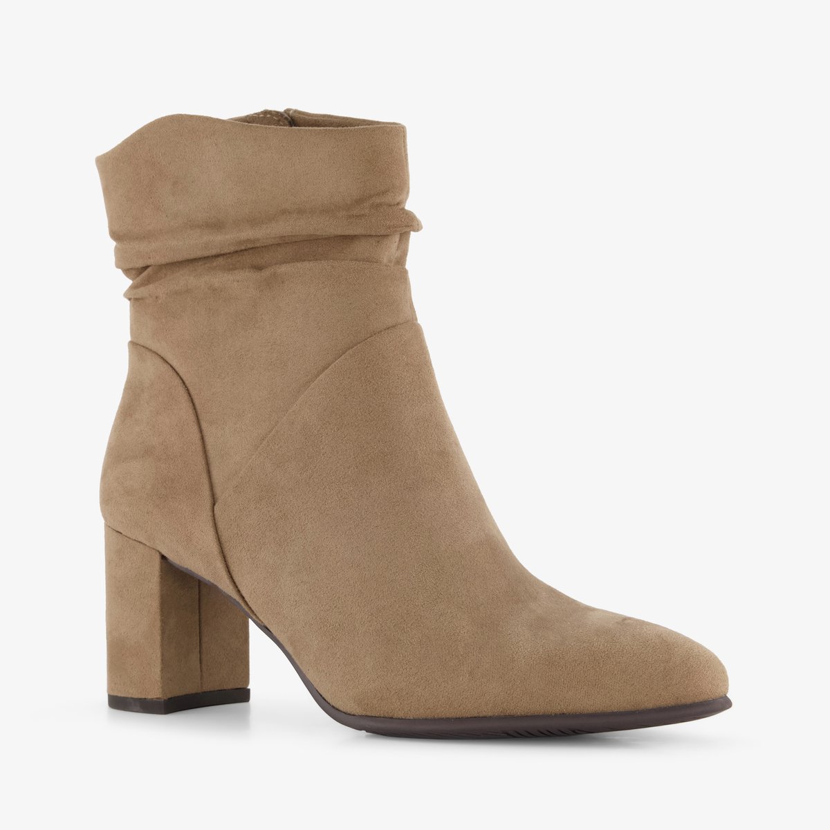 Marco Tozzi dames enkellaarsjes met hak beige - Maat 40