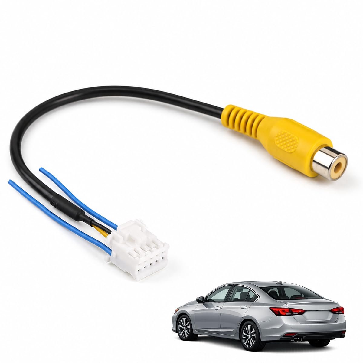 10-pins kabelboom achteruitrijcamerakabel autoradio stereo backup camera kabel adapter, RCA video-ingang adapter voor - ShopVlot