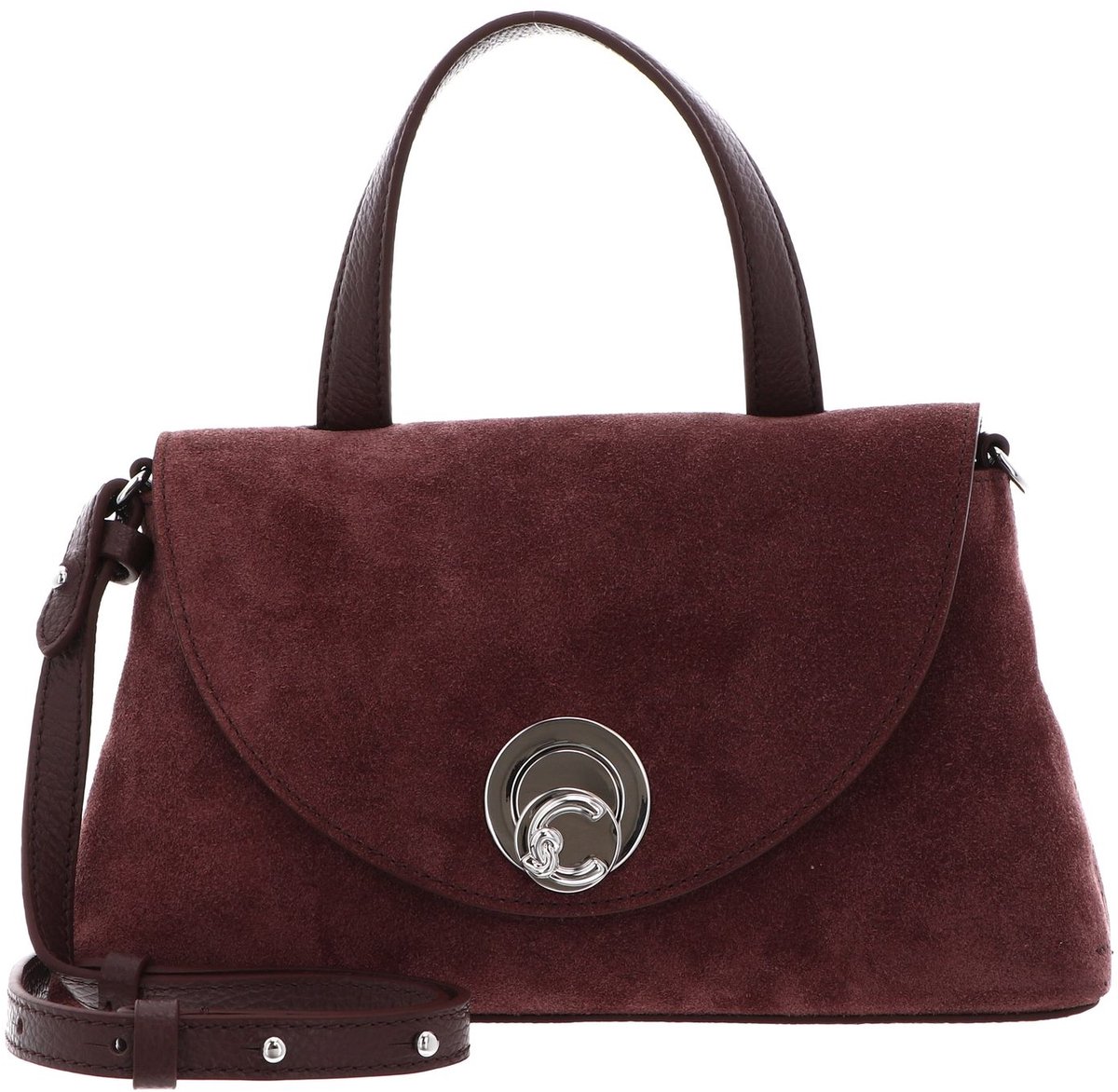 COCCINELLE Leren handtas schoudertas Nikla Suede Bim Handbag Berry / Berry donkerpaars