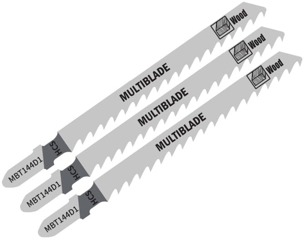 Jigsaw blade, for wood, 100 mm, extra coarse, 3 pieces - ShopVlot