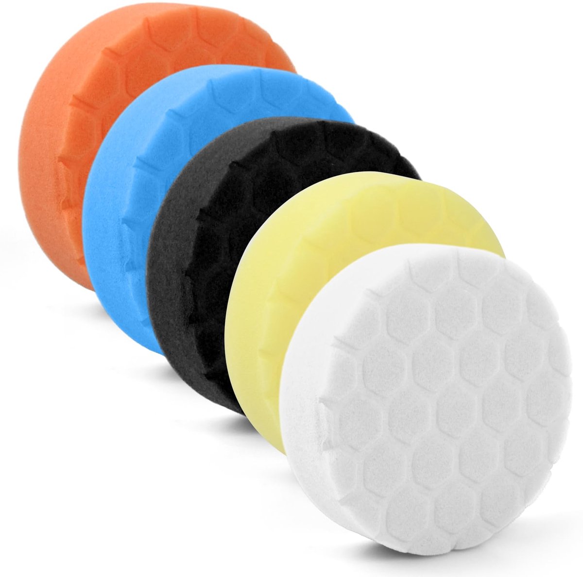 Set van 5 Polijstschuim Pads 100mm voor Auto's