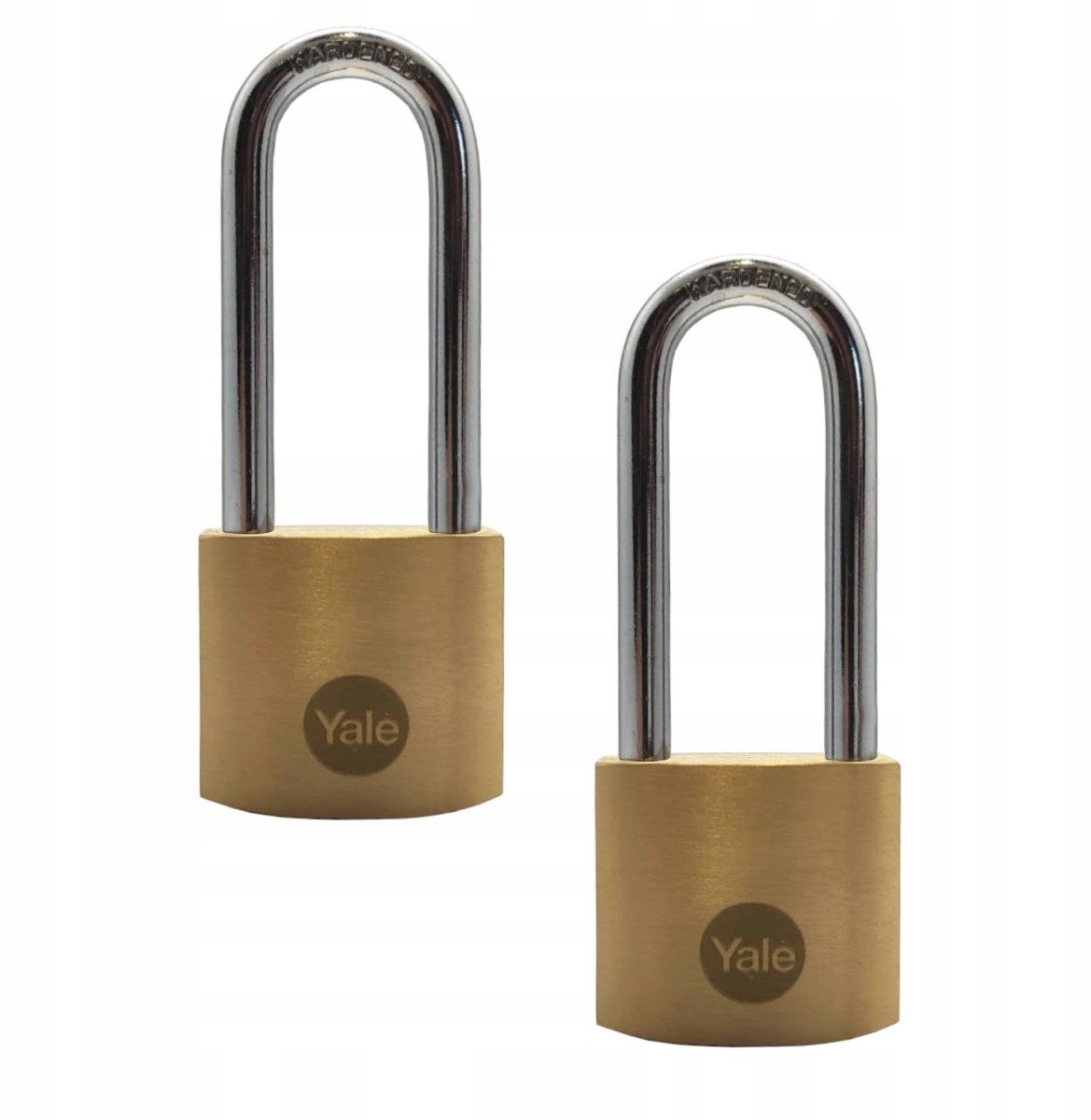 Yale messing hangslot met lange beugel - 3 sleutels