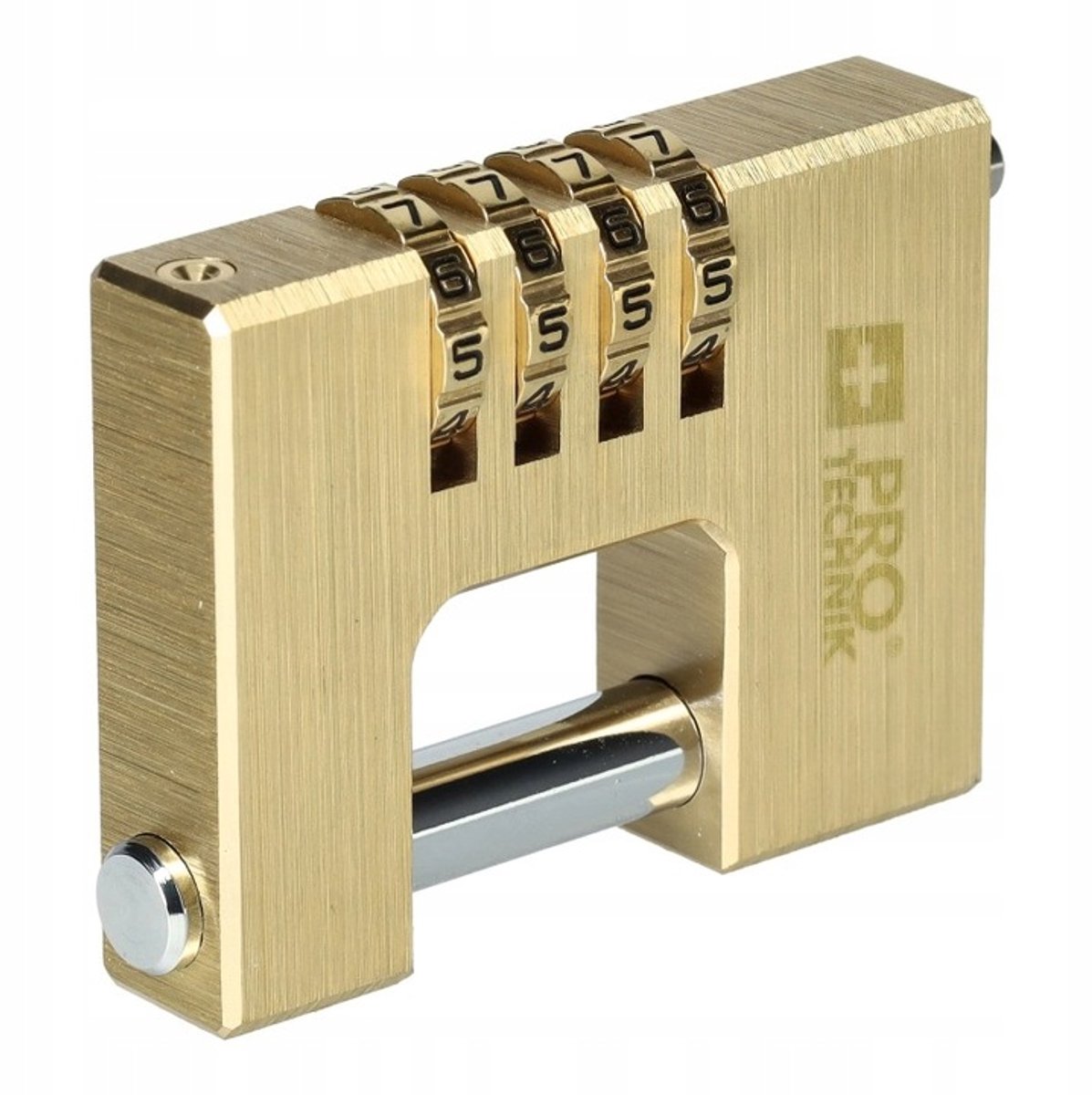 Pro-Technik Messing Combinatiehangslot 70mm 4-Cijferig