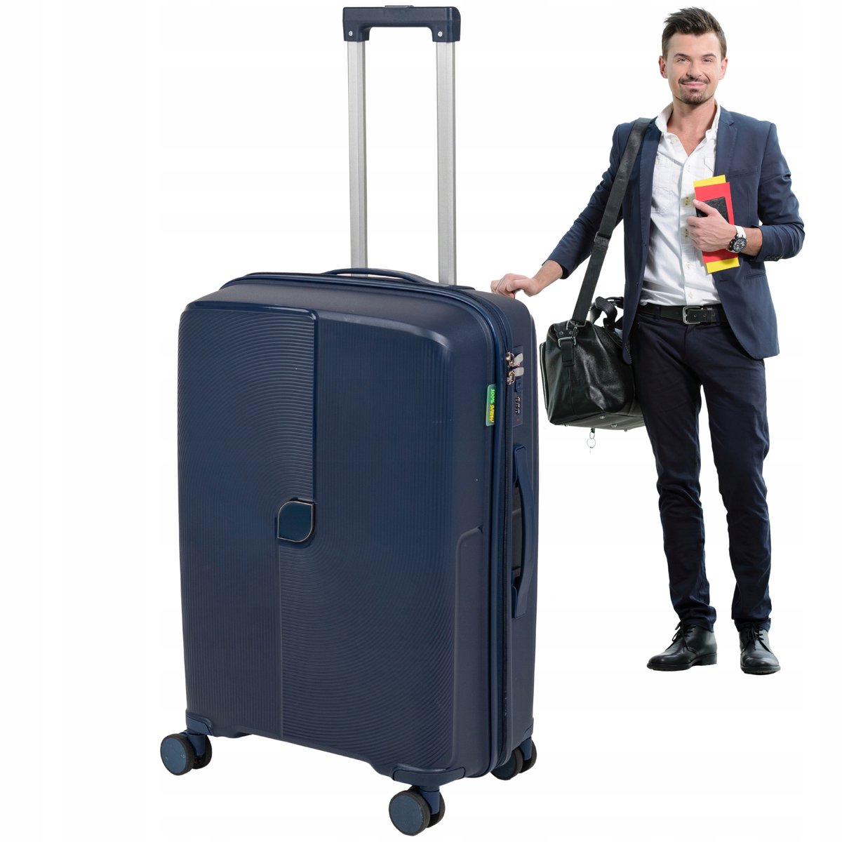 Middelgrote Koffer 68cm Polypropyleen 4 Wielen 82L Donkerblauw