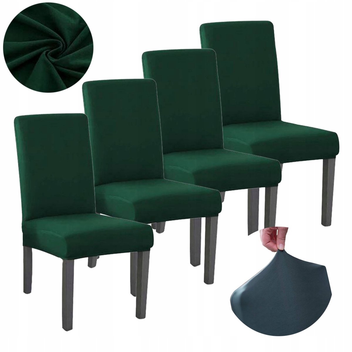 4x Stoelhoes - Flesgroen - Glad & Elastisch - Standaard Maat