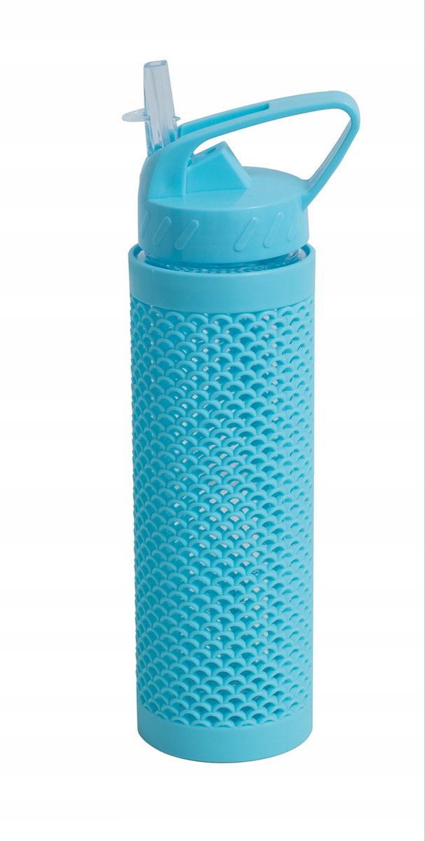Stijlvolle Bidon 600ml met Vlechtpatroon - Lekvrij en Praktisch