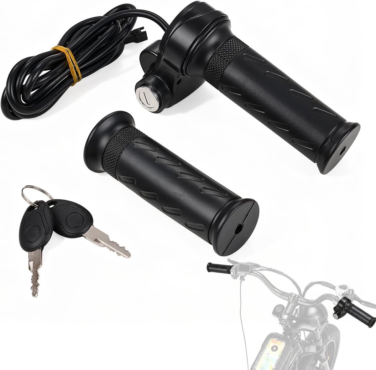 Motorfiets gas hendel kit - universeel zwart - duurzaam materiaal - perfecte controle voor motoren - ShopVlot