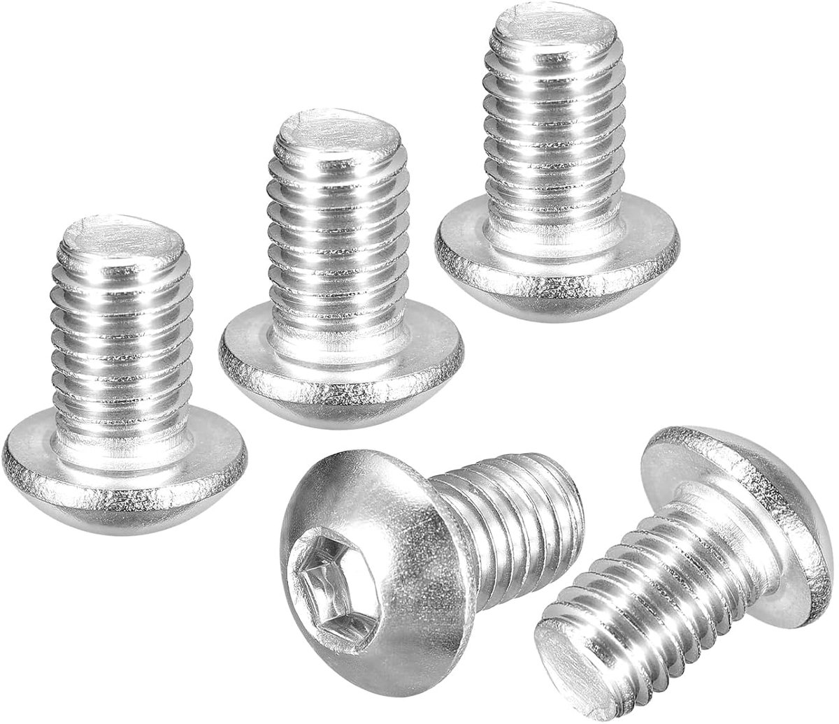 Hexagon socketkopbouten M8-1.25 x 10 mm - RVS wit gelakt - Duurzaam en stabiel - Voor fiets en motor - ShopVlot