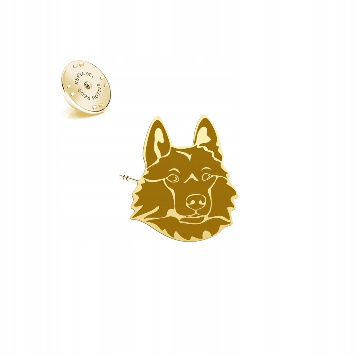 Vergulde Broche Russische-Europese Laika Zilver 925